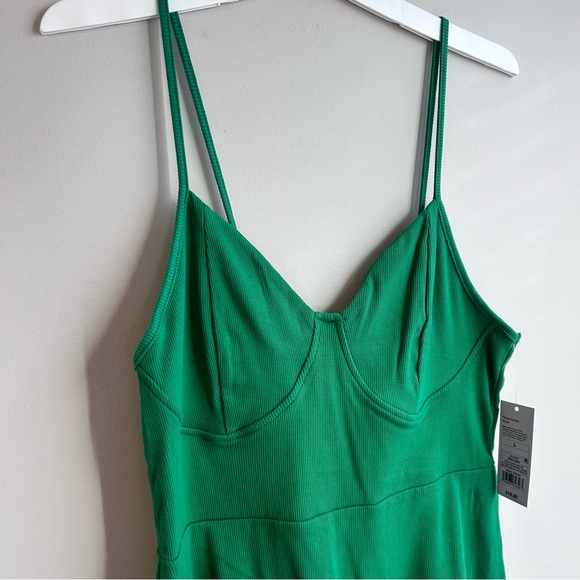 5/$25 Wild Fable Green Sundress, Ribbed, Large, NWT, Summer Dress, Skinny Straps - Picture 9 of 9